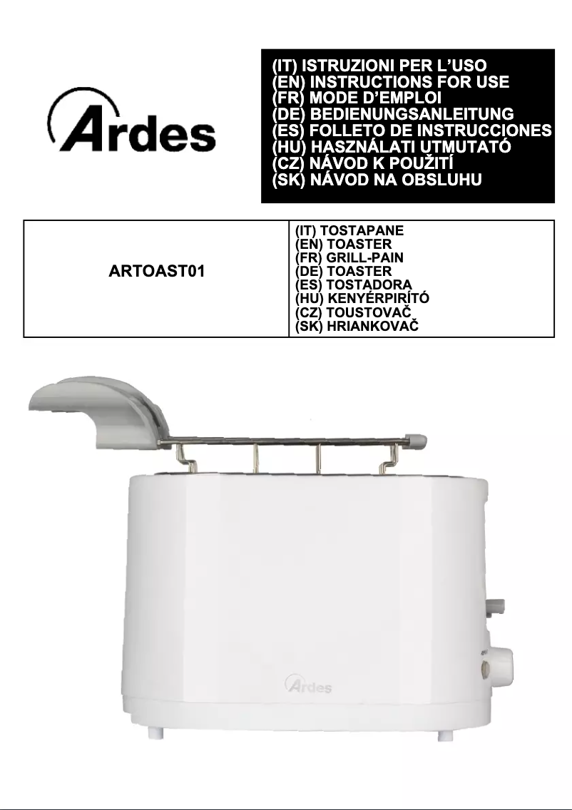 Page n°1 - Manuel utilisateur Ardes Tosto Sleek ARTOAST01