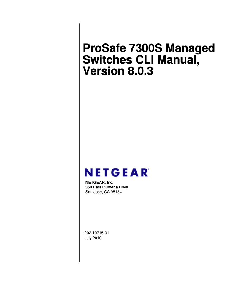 Page n°1 - Manuel utilisateur Netgear GSM7352S