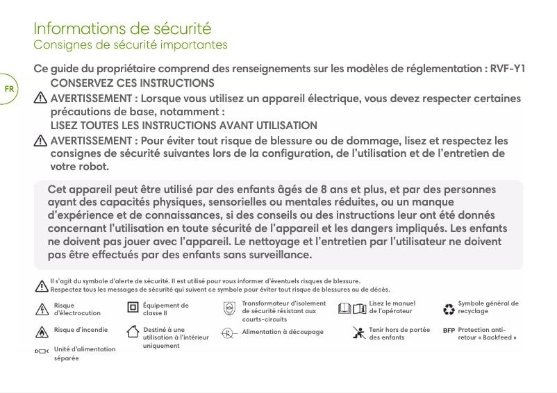 Image de la première page du manuel de l'appareil Roomba Combo