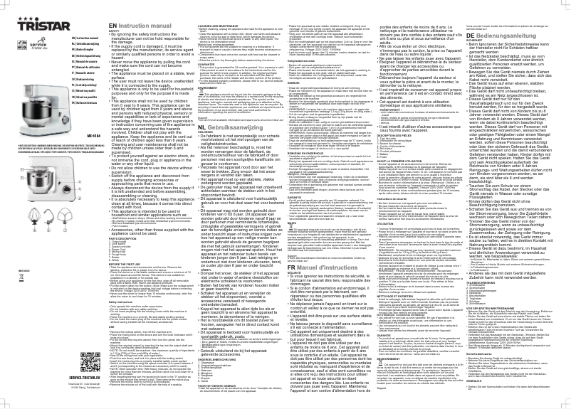 Image de la première page du manuel de l'appareil MX-4184