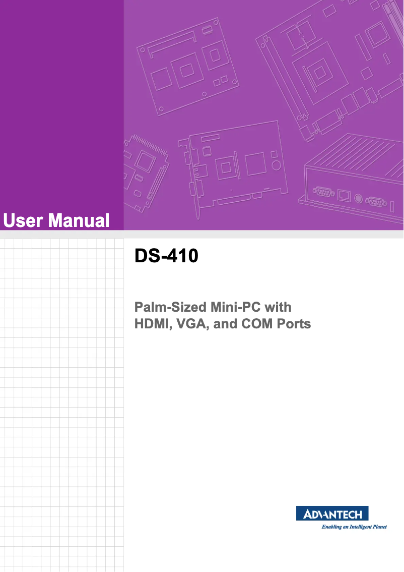 Image de la première page du manuel de l'appareil DS-410
