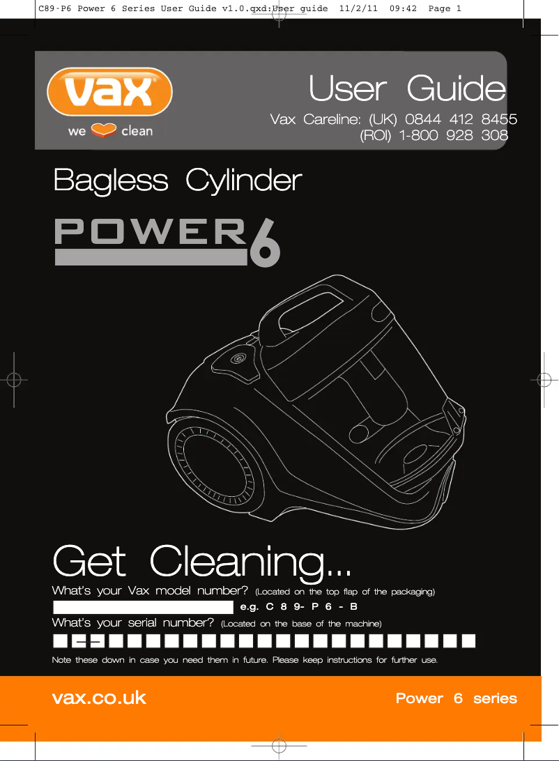 Image de la première page du manuel de l'appareil Power 6 C89-P6-B