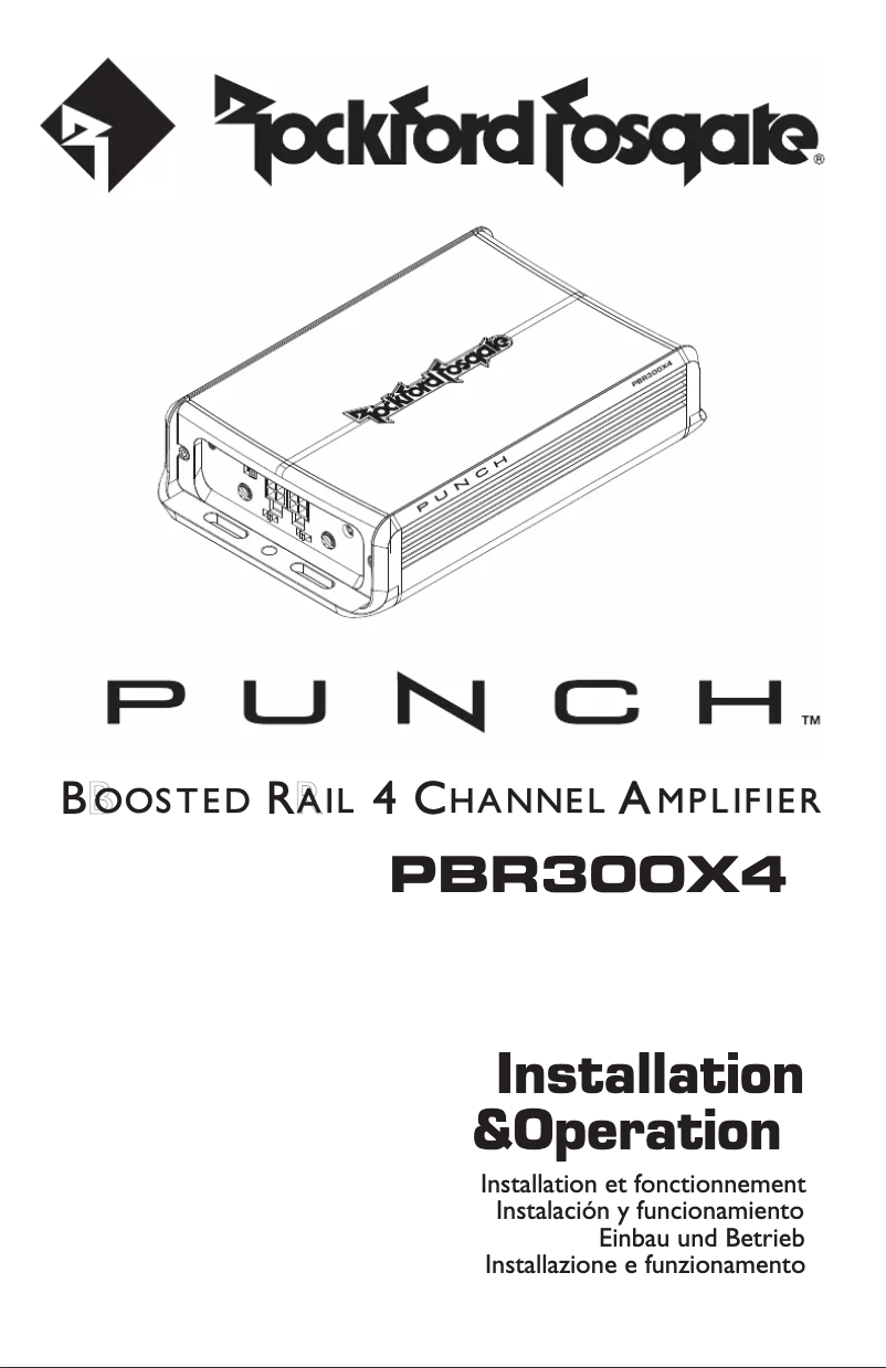 Page 1 de la notice Manuel utilisateur Rockford Fosgate Punch PBR300X4