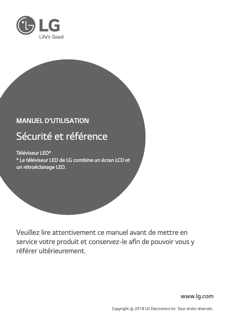 Page n°1 - Manuel utilisateur LG 65SK9500PVA