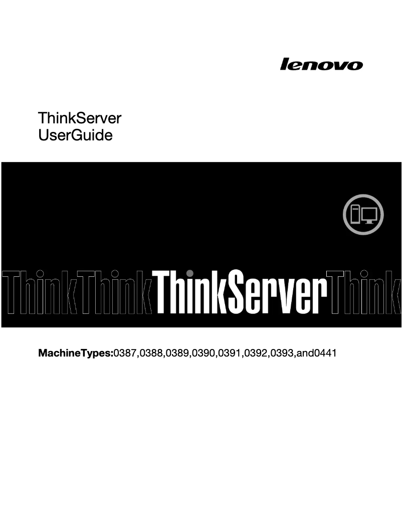 Página 1 del manual Manual de usuario Lenovo ThinkServer TS0392
