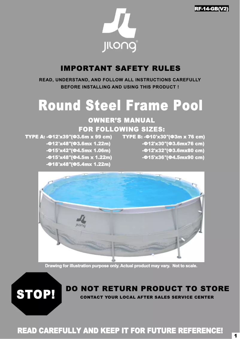 Page n°1 - Manuel utilisateur JILONG Round Steel (300x76)