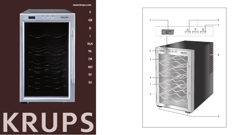 Page 1 de la notice Manuel utilisateur Krups JC1008