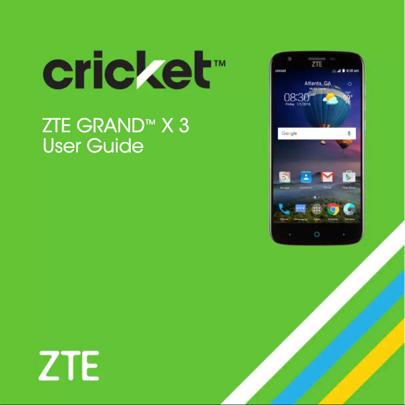 Page 1 de la notice Manuel utilisateur ZTE Grand X 3