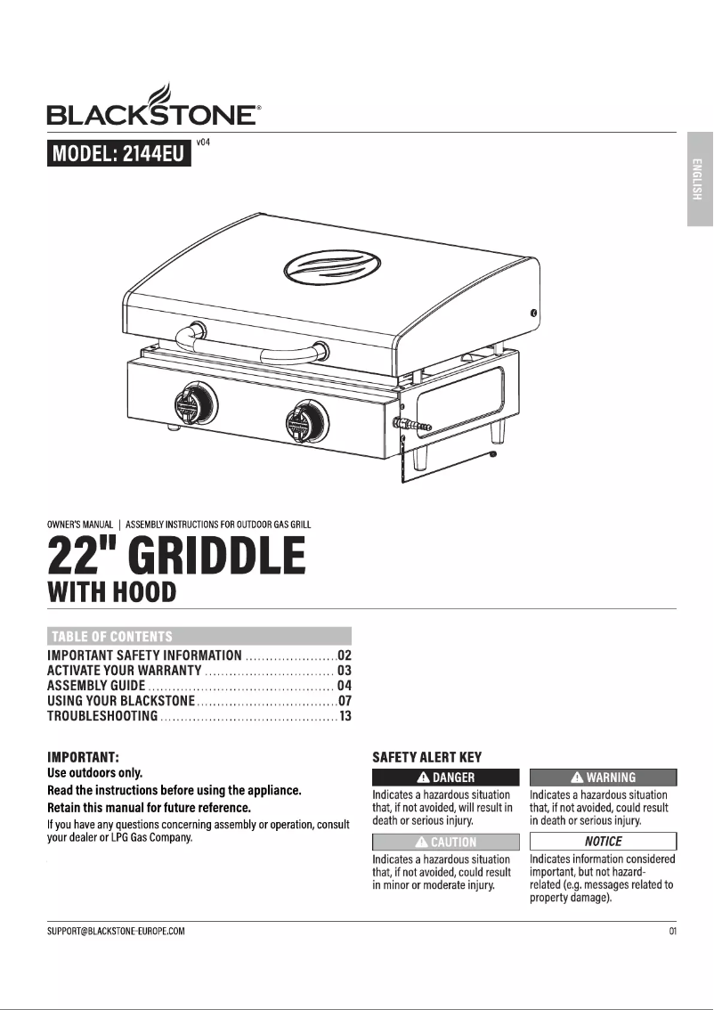 Page n°1 - Manuel utilisateur Blackstone 2144EU
