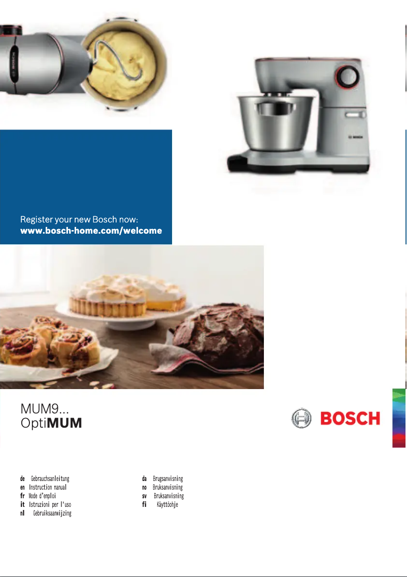 Page 1 de la notice Manuel utilisateur Bosch MUM9YX5S12