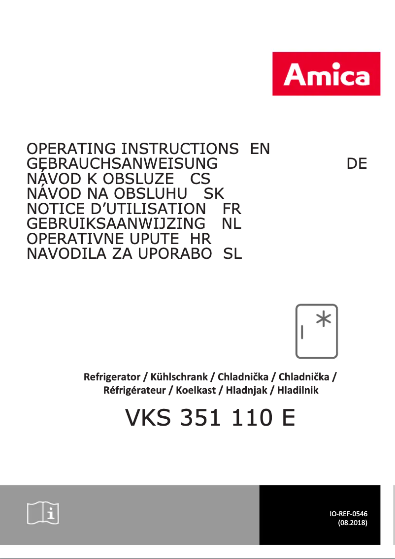 Page 1 de la notice Manuel utilisateur Amica VKS 351 110 E