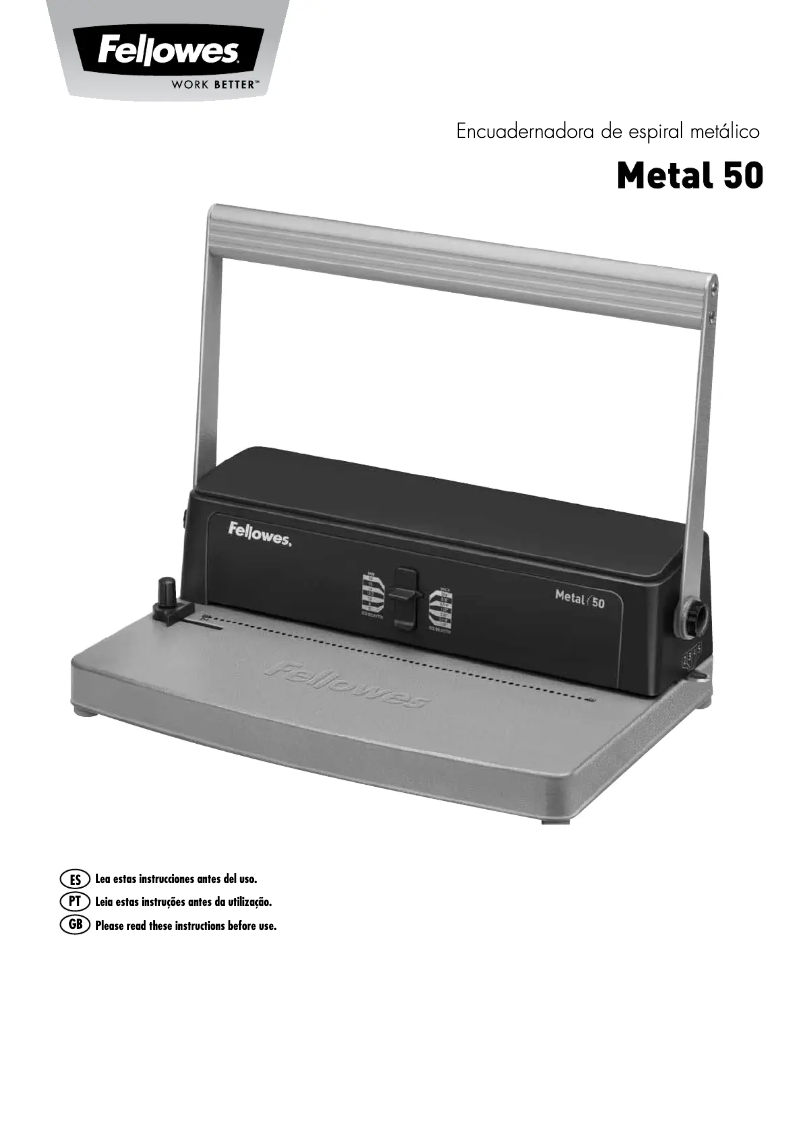 Page n°1 - Manuel utilisateur Fellowes Metal 50