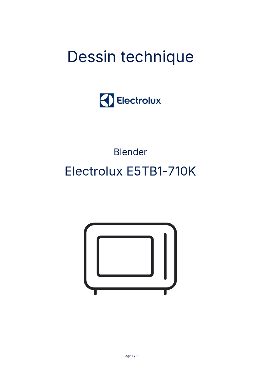 Image de la première page du manuel de l'appareil E5TB1-710K