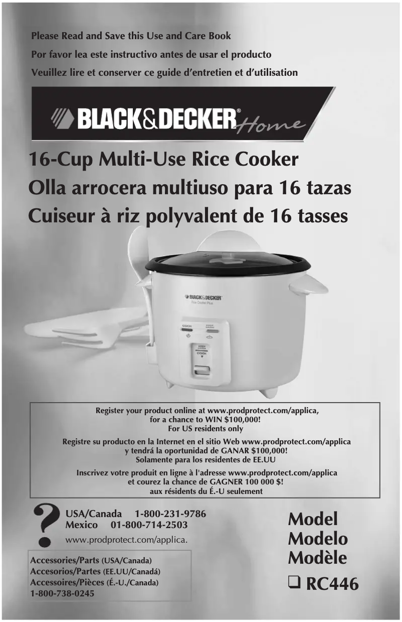 Page 1 de la notice Manuel utilisateur Black & Decker RC446