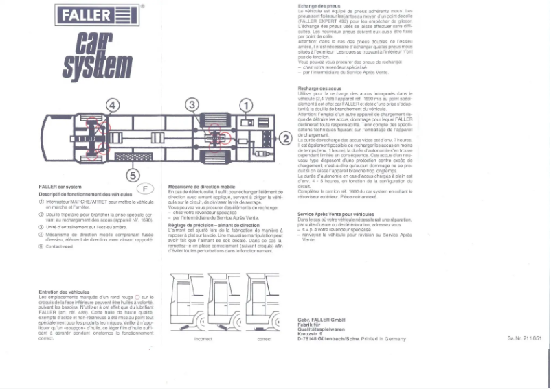 Page n°1 - Manuel utilisateur Faller 161504