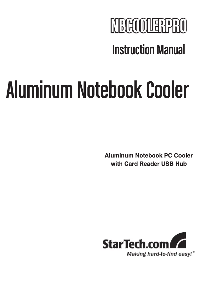Image de la première page du manuel de l'appareil NBCOOLERPRO