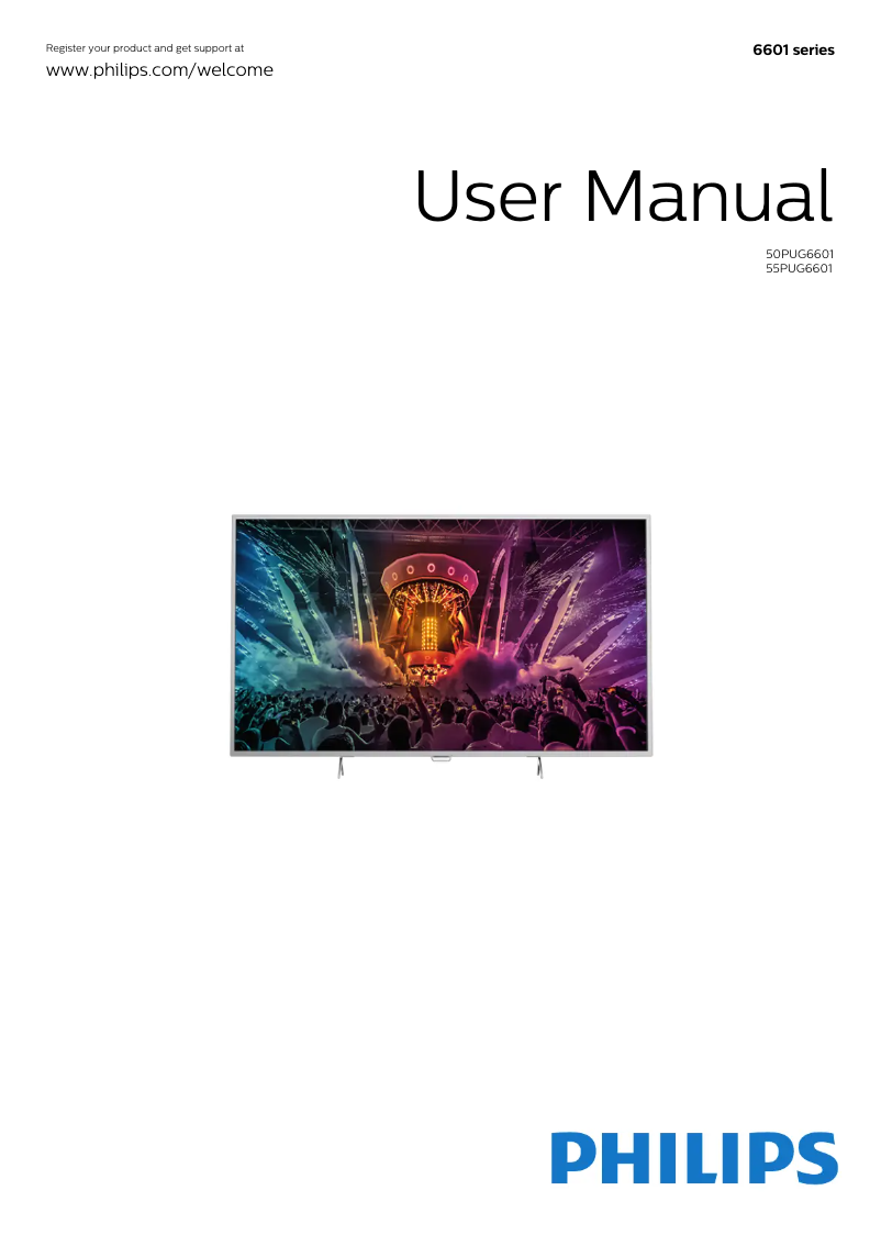 Page n°1 - Manuel utilisateur Philips 6600 series 50PUG6601