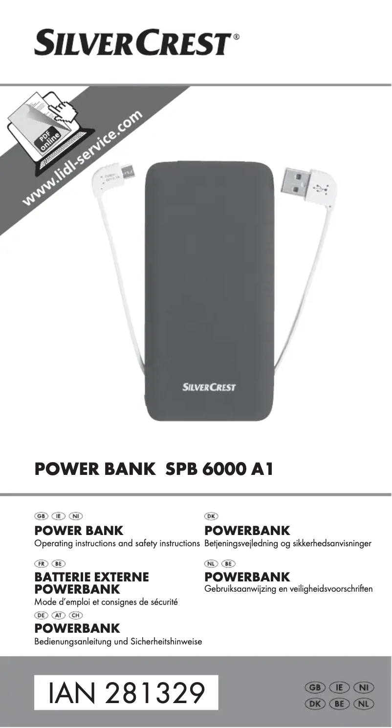 Page n°1 - Manuel utilisateur SilverCrest SPB 10.000 B2