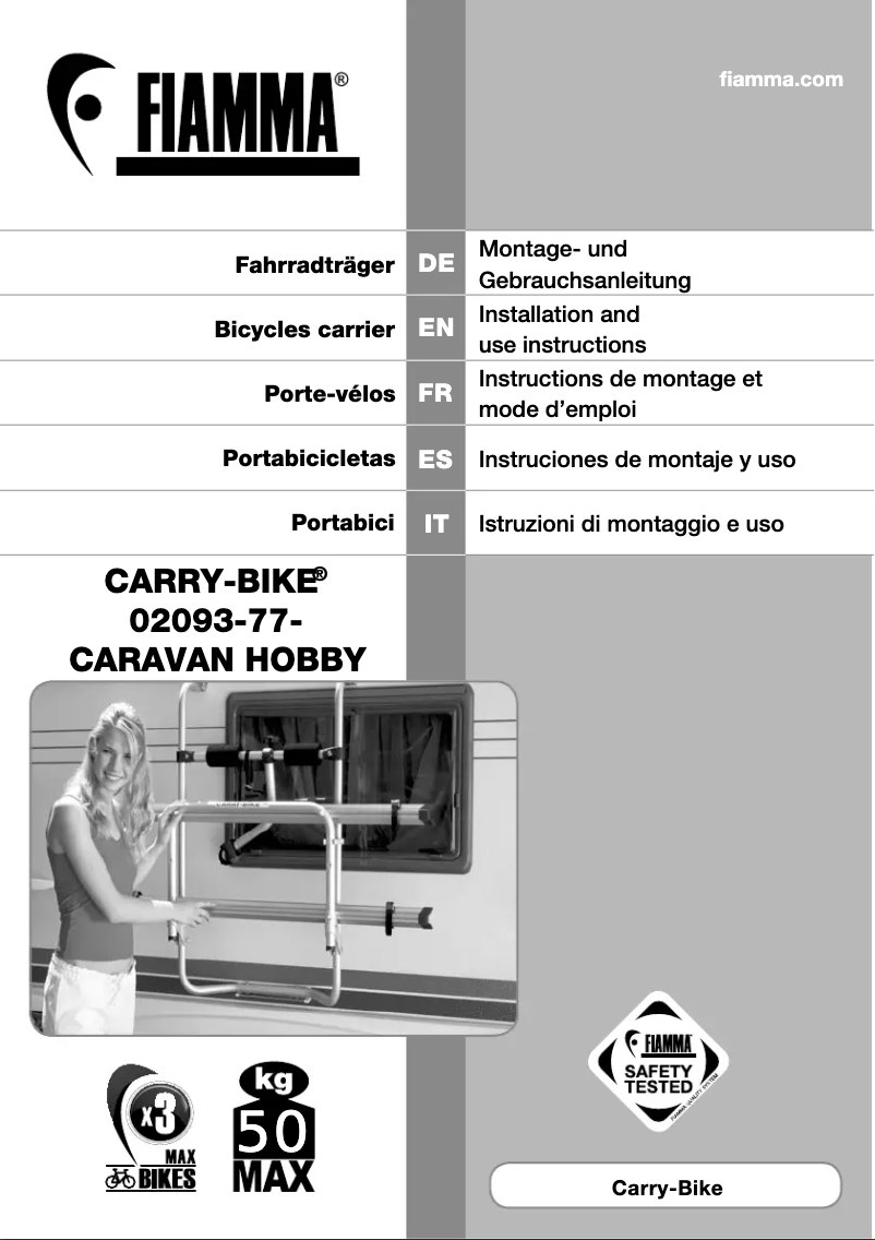 Page n°1 - Manuel utilisateur Fiamma Carry-Bike Caravan Hobby