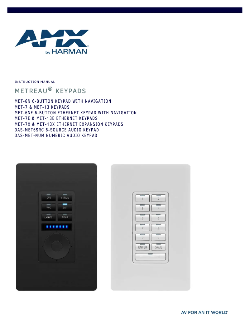 Image de la première page du manuel de l'appareil Metreau HPX-U400-R-MET-6NE