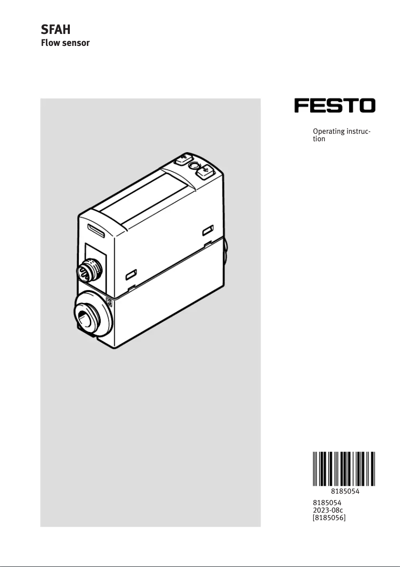 Image de la première page du manuel de l'appareil SFAH-50U-Q6S-PNLK-PNVBA-M8