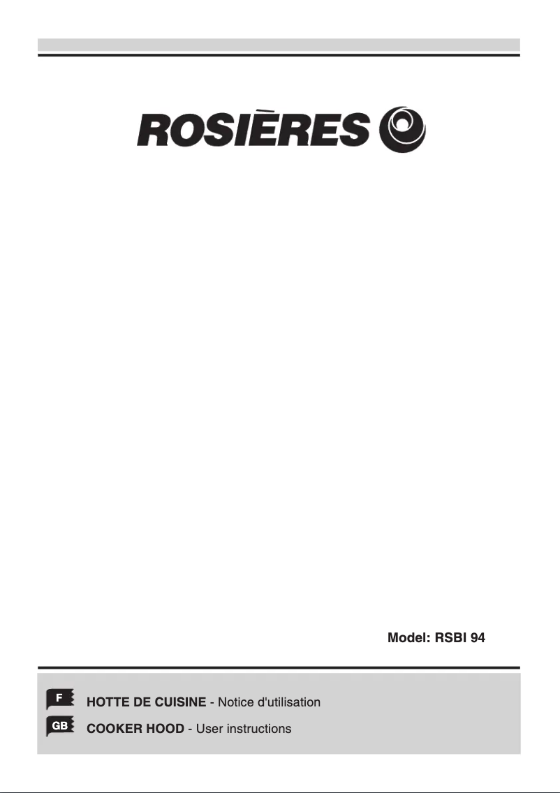 Image de la première page du manuel de l'appareil RBSI94IN