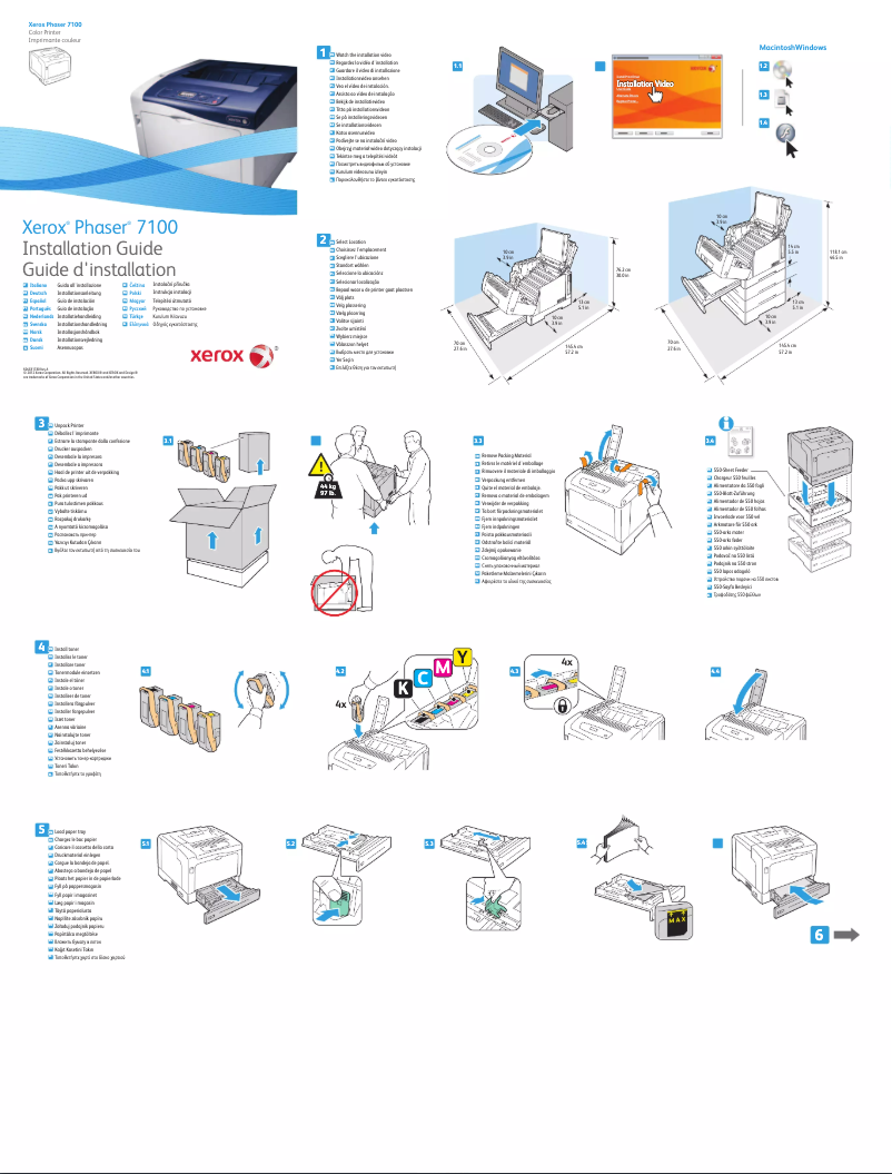 Image de la première page du manuel de l'appareil Phaser 7100