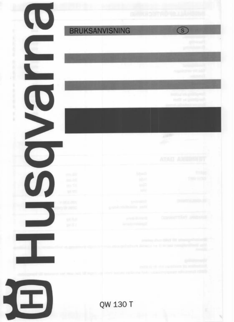 Image de la première page du manuel de l'appareil QW130T
