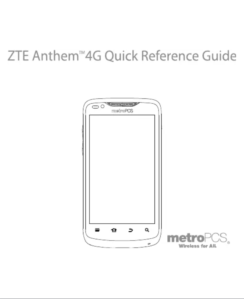 Page 1 de la notice Manuel utilisateur ZTE Anthem 4G