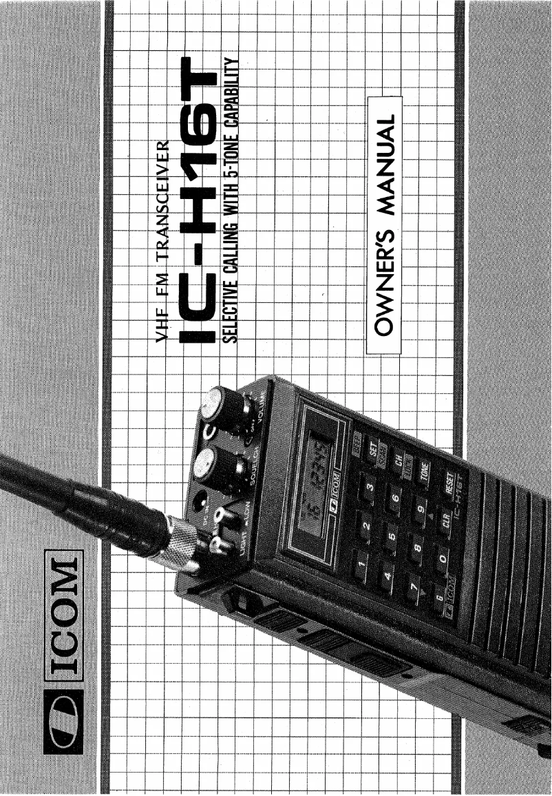 Image de la première page du manuel de l'appareil IC-H16T