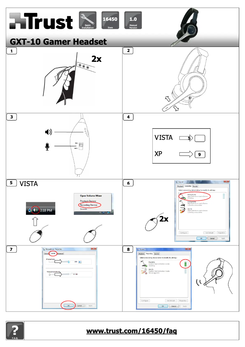 Página 1 del manual Manual de usuario Trust GXT10