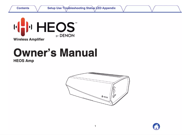 Page n°1 - Manuel utilisateur HEOS AMP