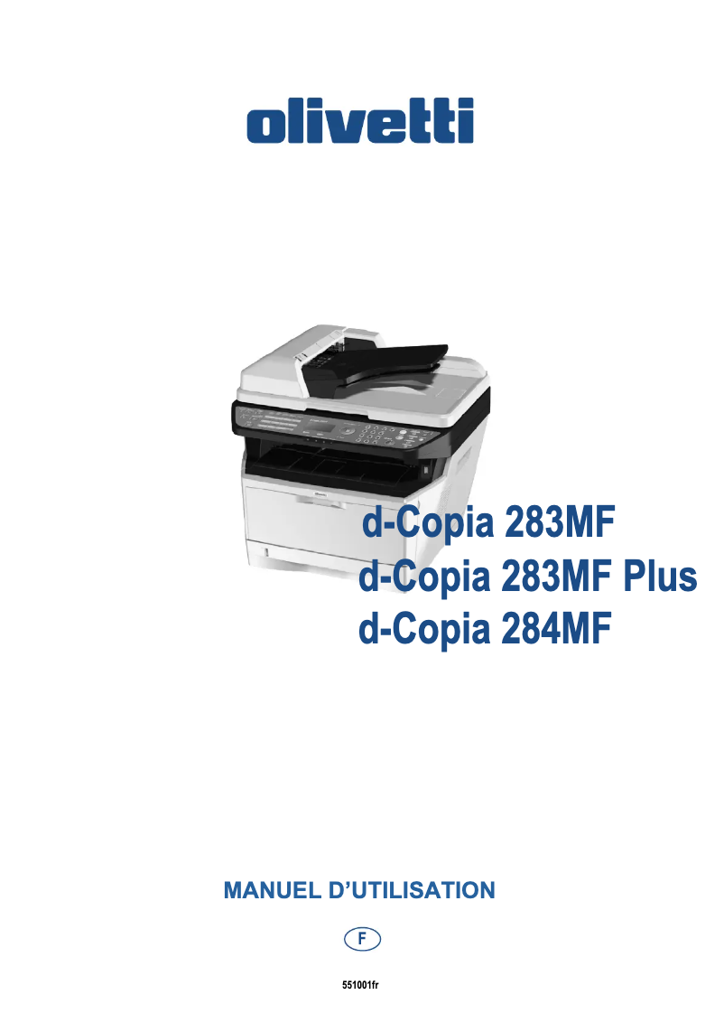 Page n°1 - Manuel utilisateur Olivetti d-Copia 283MF