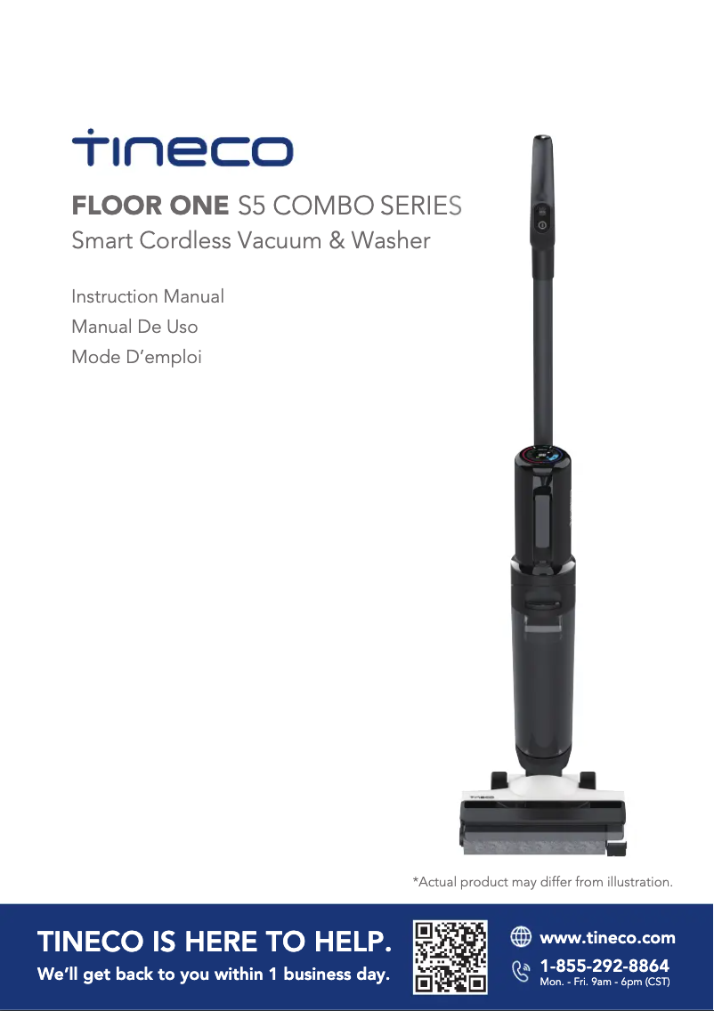 Page 1 de la notice Manuel utilisateur Tineco Floor One S5 Combo