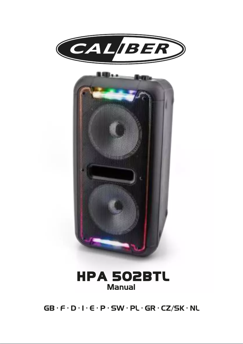 Image de la première page du manuel de l'appareil HPA502BTL
