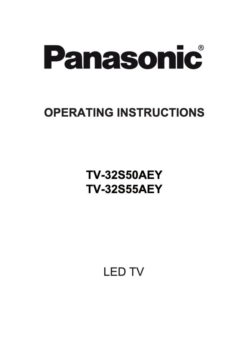 Image de la première page du manuel de l'appareil TV-32S55AEY