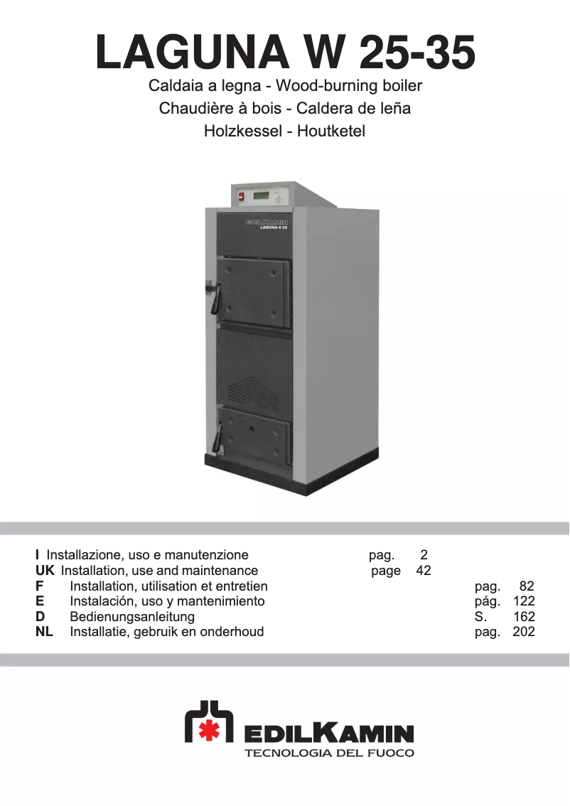 Page 1 de la notice Manuel utilisateur Edilkamin LAGUNA W 25-35