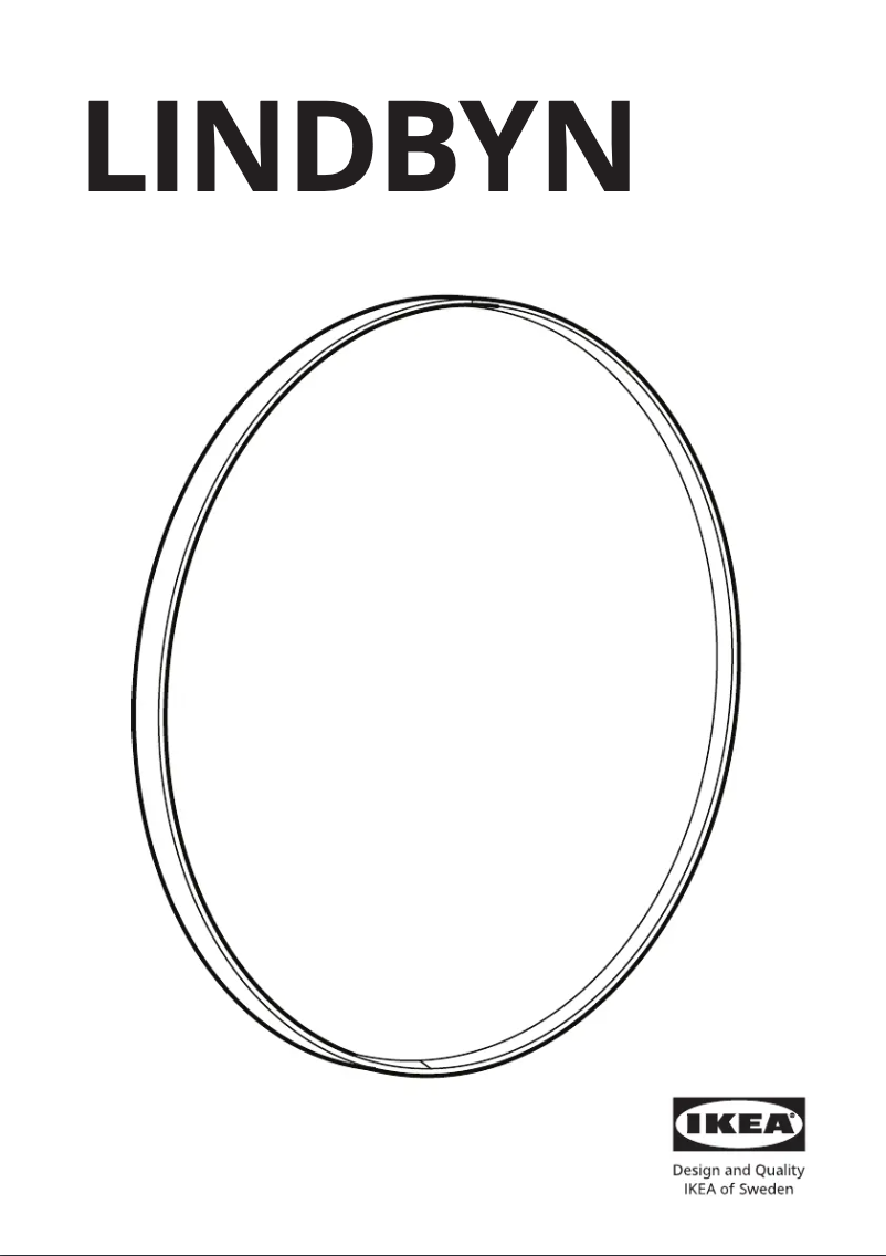 Page 1 de la notice Manuel utilisateur Ikea LINDBYN 705.904.48