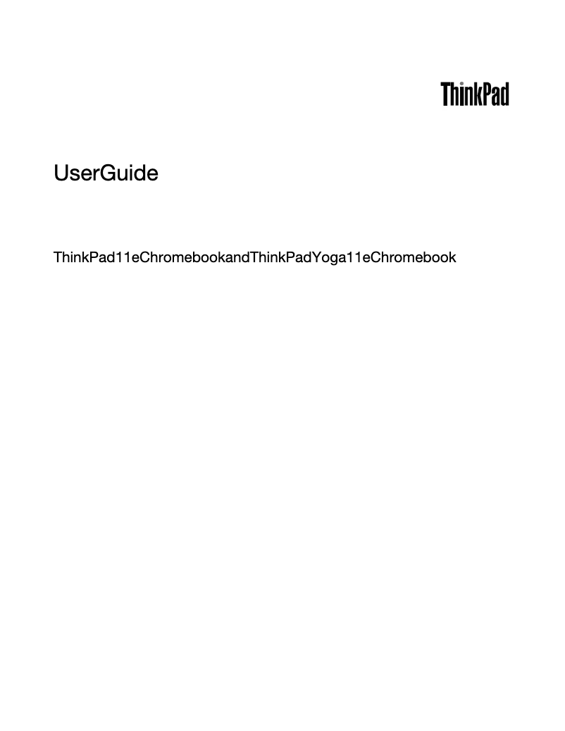 Página 1 del manual Manual de usuario Lenovo ThinkPad 11e Chromebook 3rd Gen