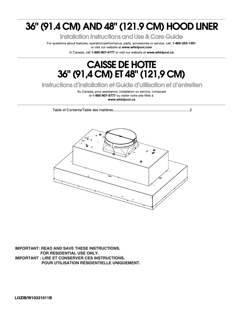 Page 1 de la notice Manuel utilisateur Maytag UXL6036YSS