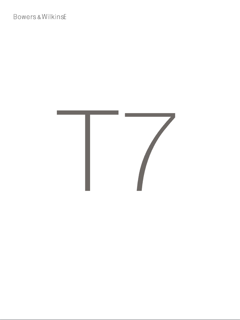 Page 1 de la notice Manuel utilisateur Bowers & Wilkins T-7