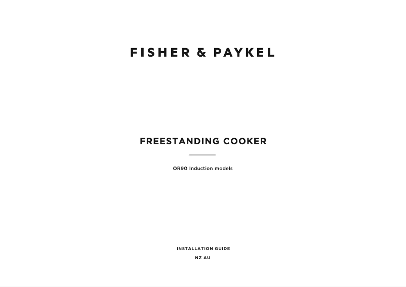 Page 1 de la notice Manuel utilisateur Fisher & Paykel OR90SCI4
