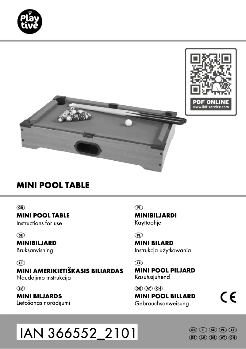 Page 1 de la notice Manuel utilisateur Playtive IAN 337422