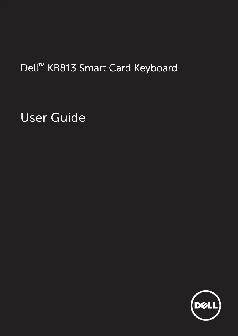 Page n°1 - Manuel utilisateur Dell KB813