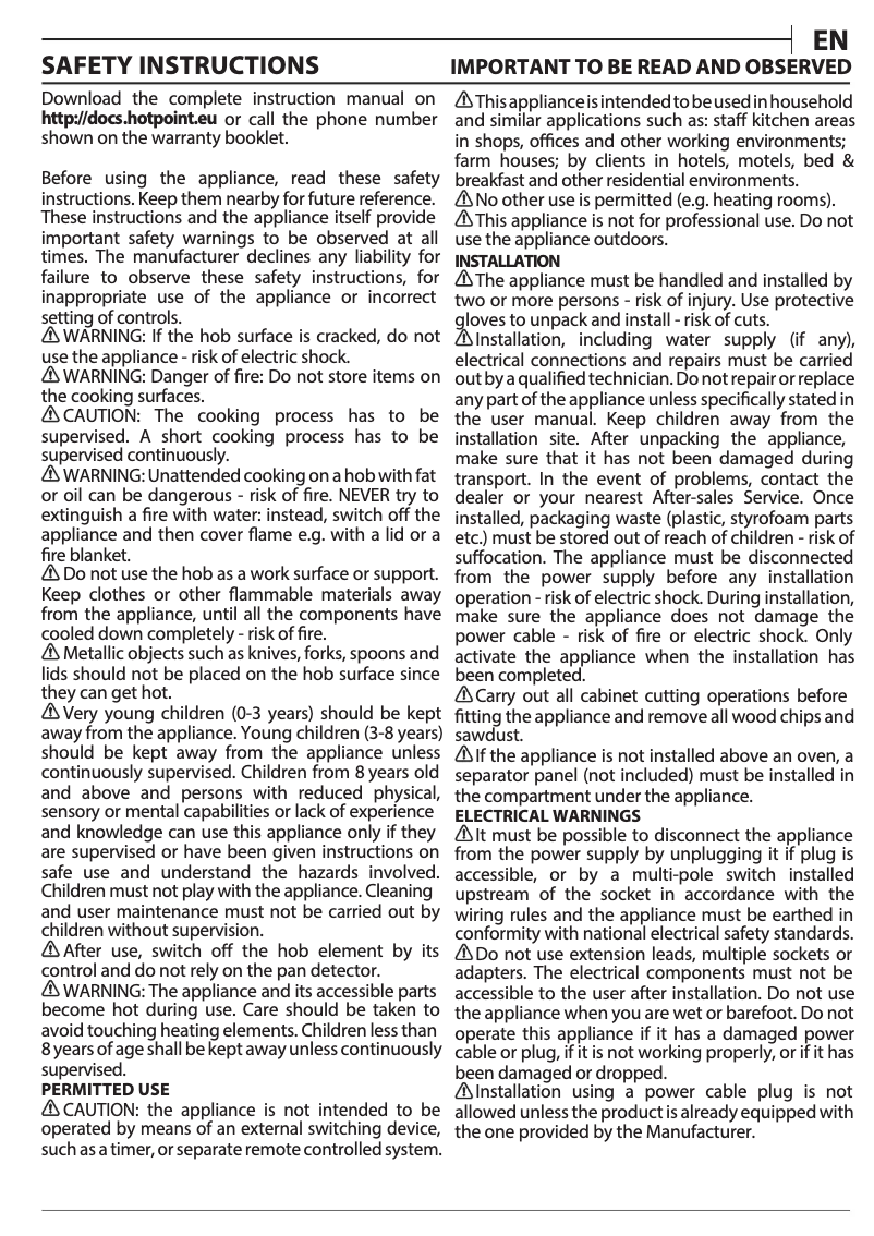 First page image of the manual for TB 2560C CPBF