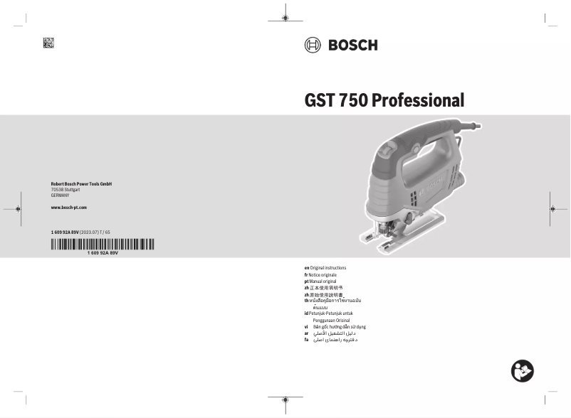 Página 1 del manual Manual de usuario Bosch GST 750 Professional