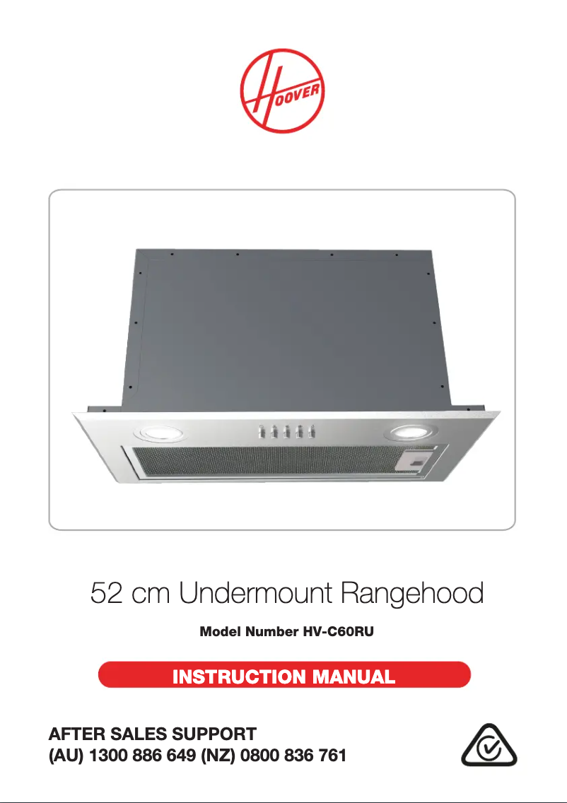 Page 1 de la notice Manuel utilisateur Hoover HV-C60RU