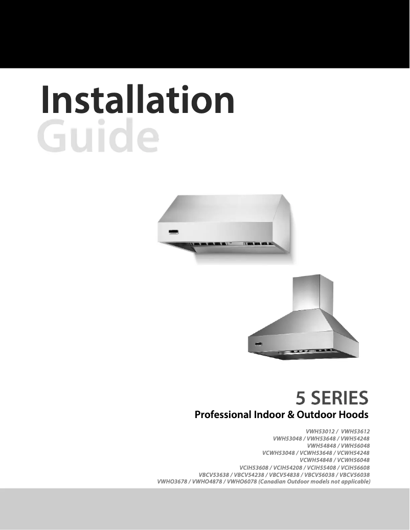 Image de la première page du manuel de l'appareil VCWH54848CS