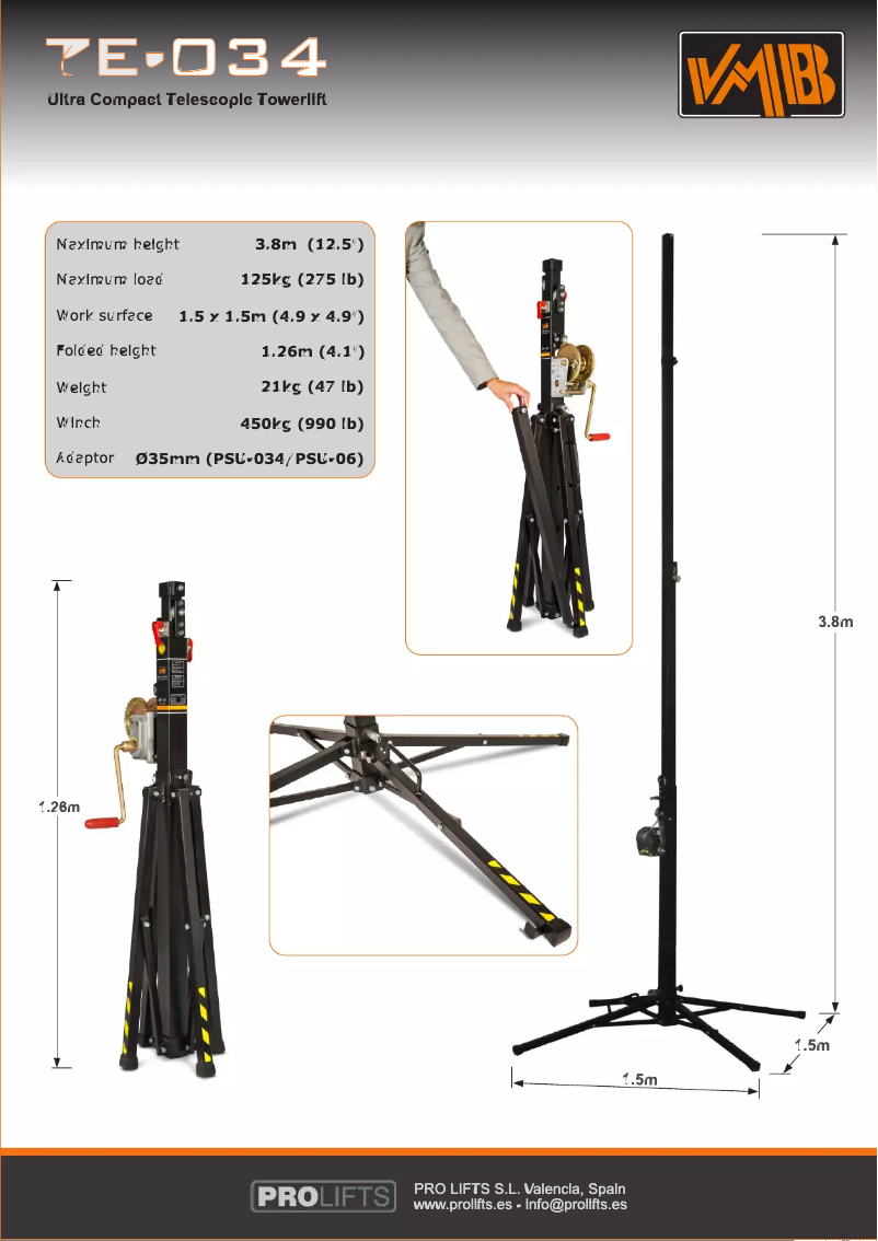 Page n°1 - Fiche technique VMB TE-034