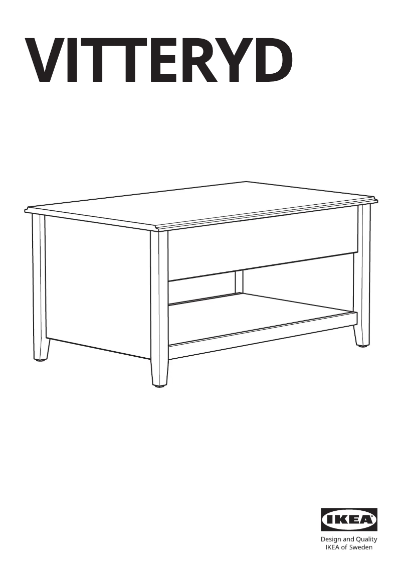 Page 1 de la notice Manuel utilisateur Ikea VITTERYD 305.521.32